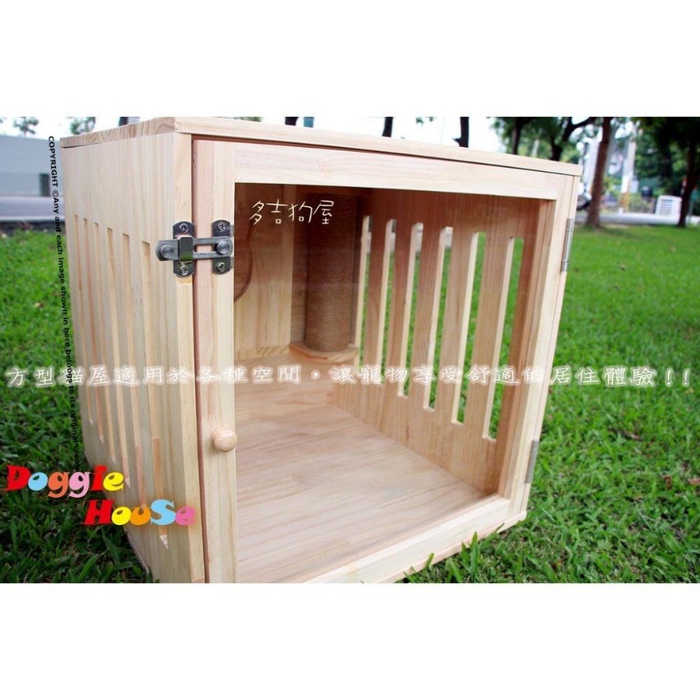 [🔥 特價中] 絕美透明貓籠 ｜ 大型樟子松貓爬架 實木貓屋 ｜ 貓狗通用 小狗適用 【多吉狗屋】-細節圖6