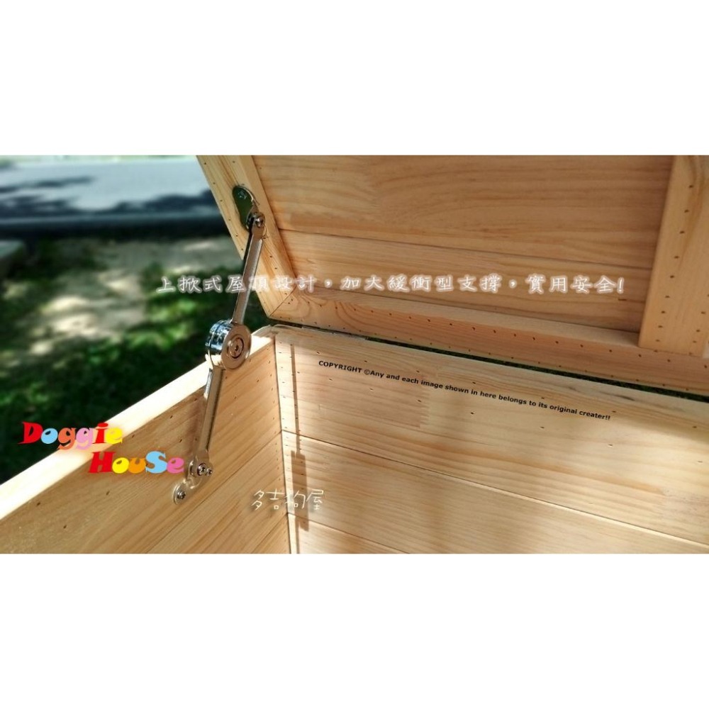【多吉狗屋】超大型原木狗屋 樟子松 ｜ 防水加厚平頂 實木狗籠 ｜ 大型犬 米克斯 哈士奇 推薦-細節圖4