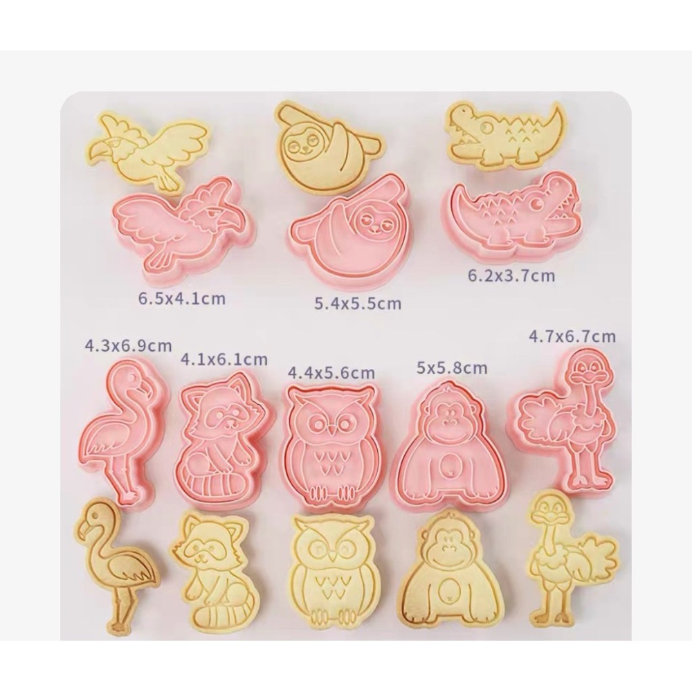 New妞餅舖～130 動物系列造型手工餅乾 鴕鳥 浣熊 鶴鳥 老鷹 樹懶 貓頭鷹 猩猩 鱷魚 壓模餅乾 糕餅點心-細節圖2