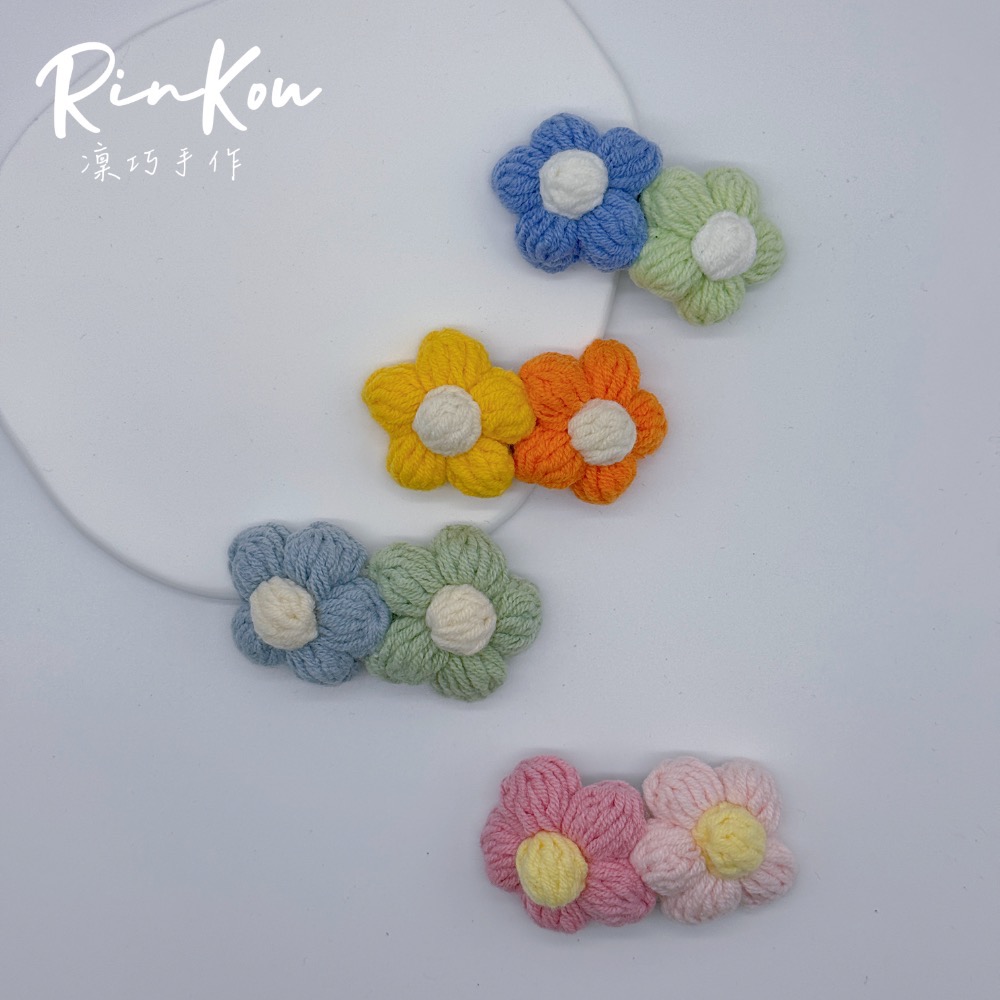 泡芙雙花髮夾-規格圖8