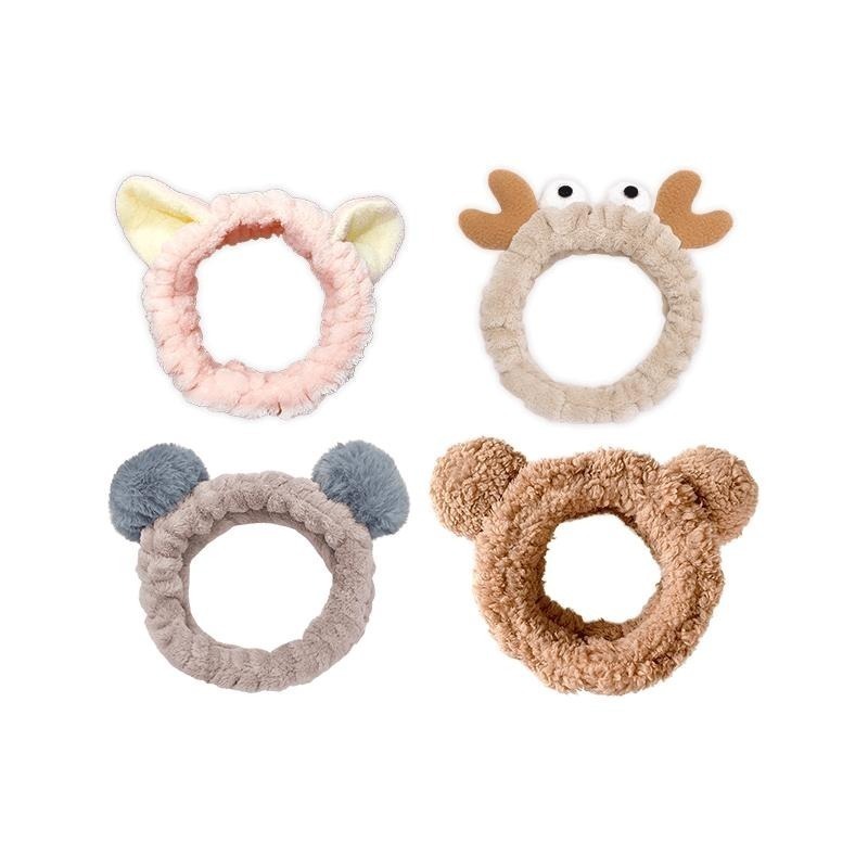 洗臉髮帶【178小舖】小熊洗臉髮帶 洗臉髮箍 髮飾 髮窟 化妝髮帶 洗臉束髮帶 束髮帶 造型髮圈 頭巾 髮箍 卸妝髮帶-細節圖2