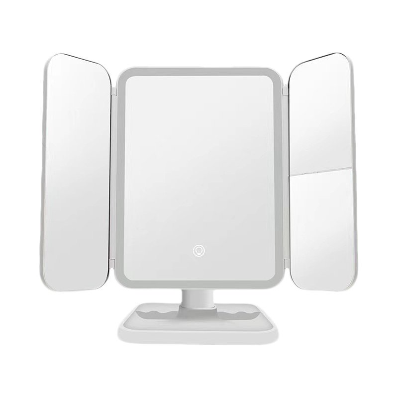 LED 三折化妝鏡【178小舖】LED化妝鏡 化妝鏡 鏡子化妝鏡 美妝鏡 放大化妝鏡 補光化妝鏡 三折鏡 帶燈化妝鏡-細節圖2