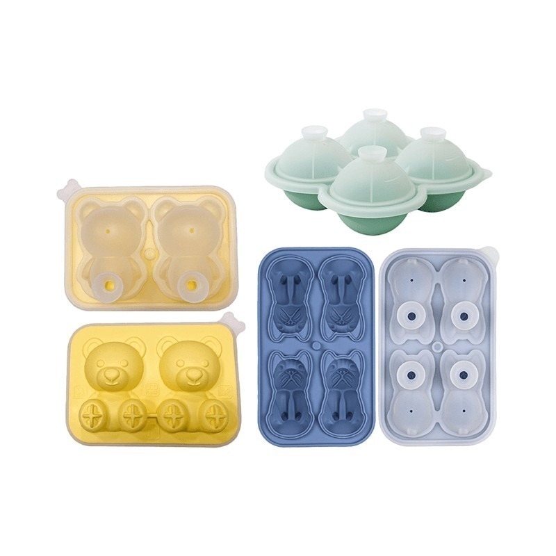 造型冰塊模具【178小舖】冰塊模具 小熊冰塊模具 冰球模具 矽膠製冰盒 製冰盒模具 冰球製冰盒 威士忌冰球 製冰盒-細節圖2