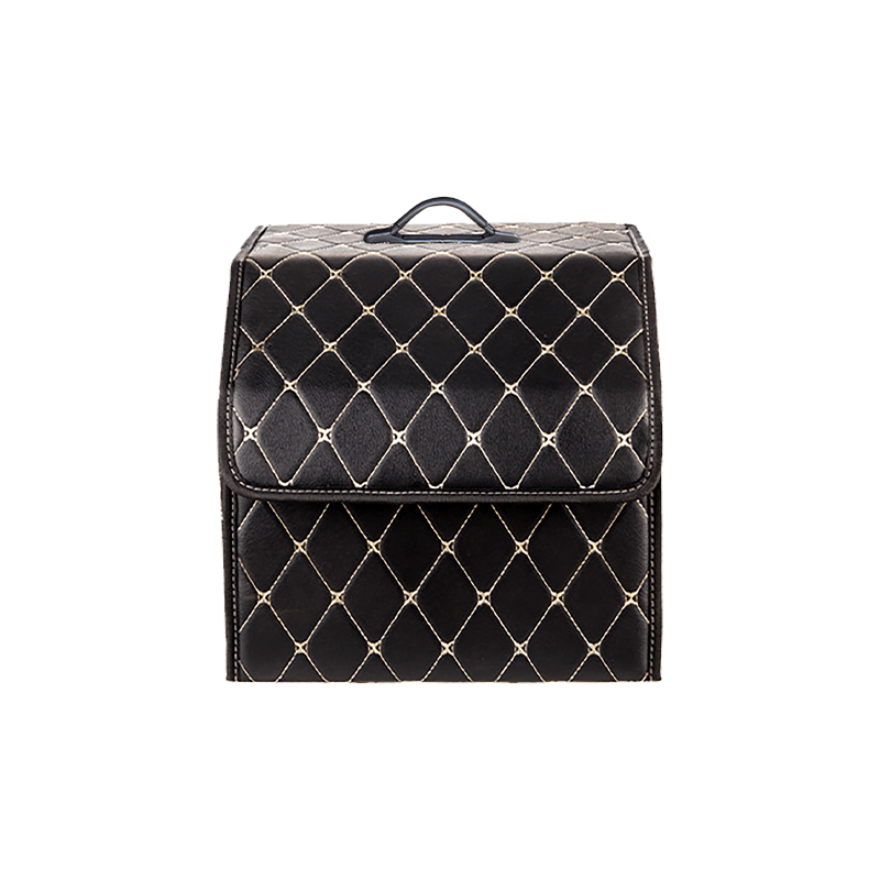 皮革摺疊收納箱 小號 中號【178小舖】汽車收納箱 儲物盒 置物箱 皮革收納箱 車用收納箱 折疊收納箱 整理箱 收納籃-細節圖2