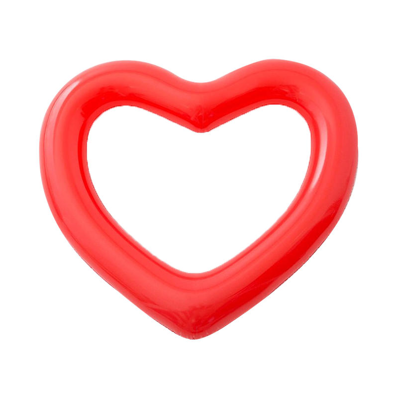 愛心造型泳圈-紅