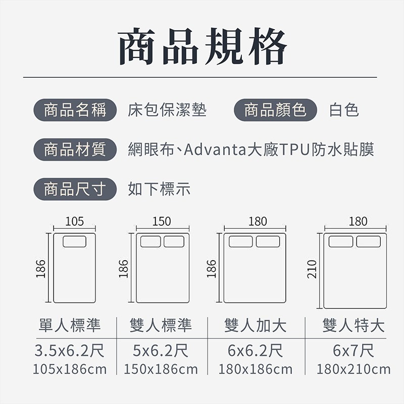 3M專利 台灣製造 床包保潔墊【178小舖】床包 床套 床單 保潔墊 床單組 床罩 防螨保潔墊 防水床套 可拆洗床套-細節圖3