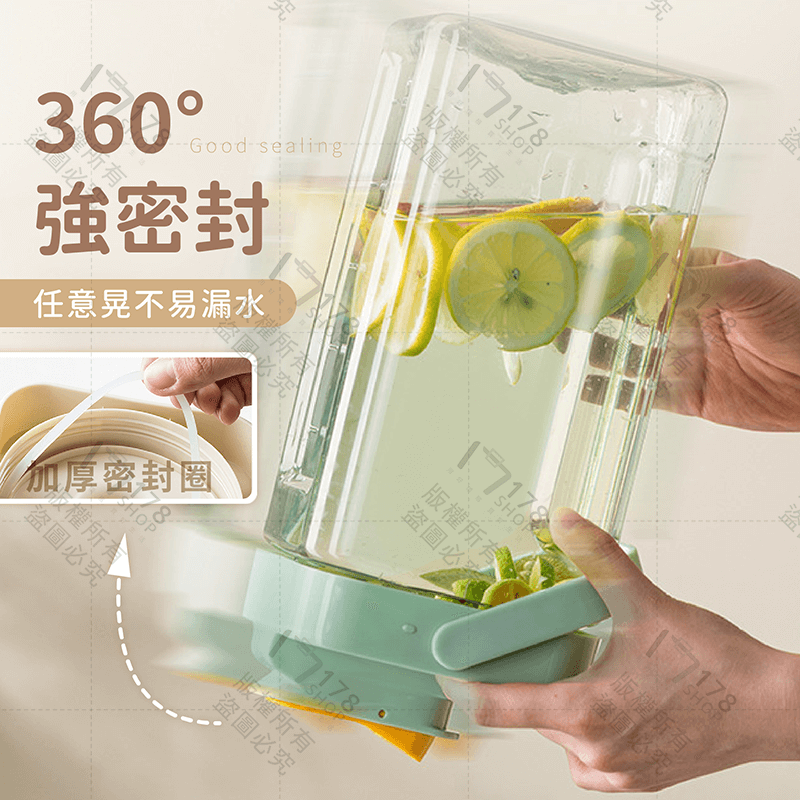 手提冷水壺 3.5L【178小舖】大容量水壺 飲料壺 運動水壺 冷水壺 冰箱冷水壺 茶桶 冰箱水壺 果茶桶 手提水壺-細節圖5