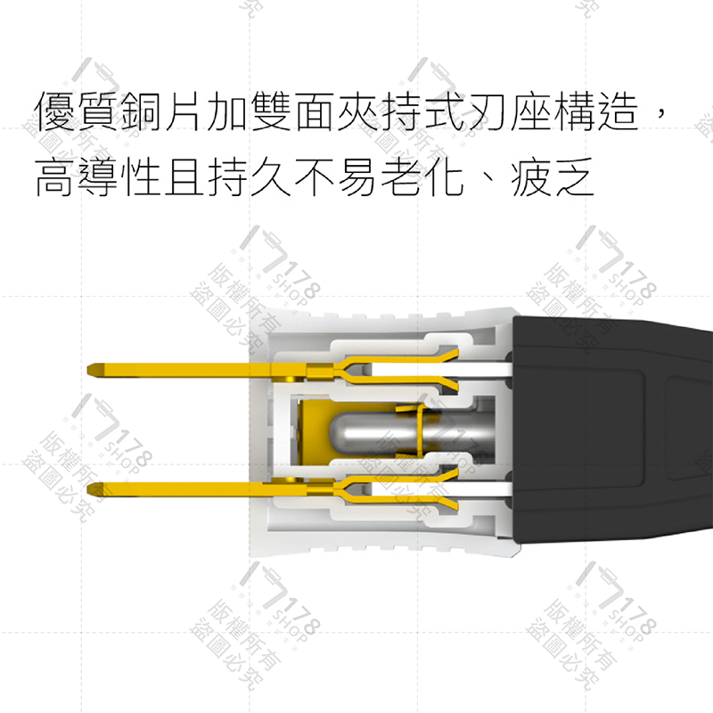 寶利威爾 3P轉2P轉接頭 保固1年【178小舖】轉接座 可接地 體積小 不佔空間 台灣製造MIT 防火材質 插座轉接-細節圖6