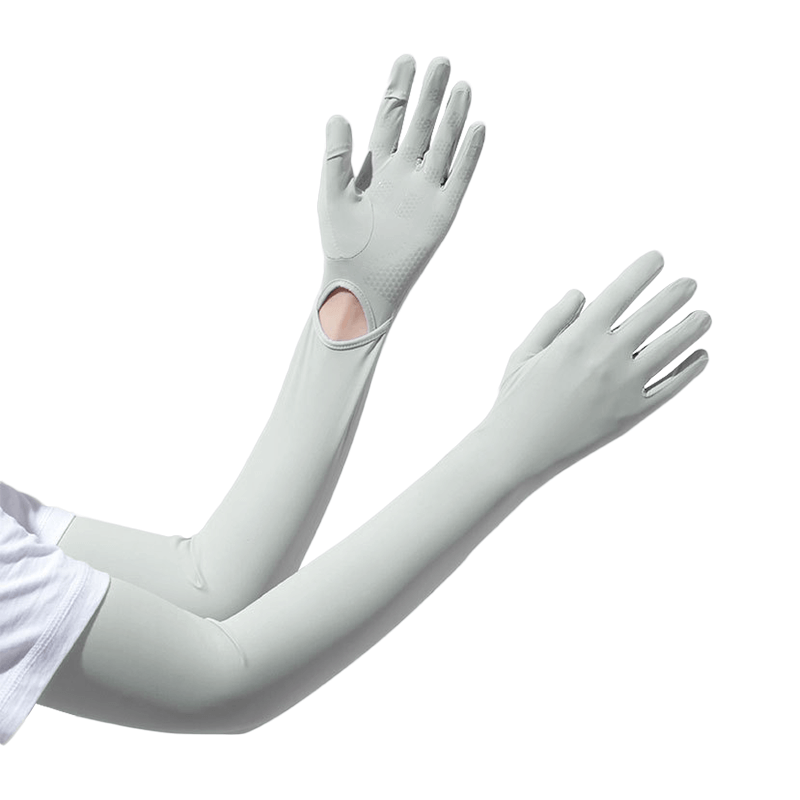 加長款-淺灰色-可調節臂圍口徑