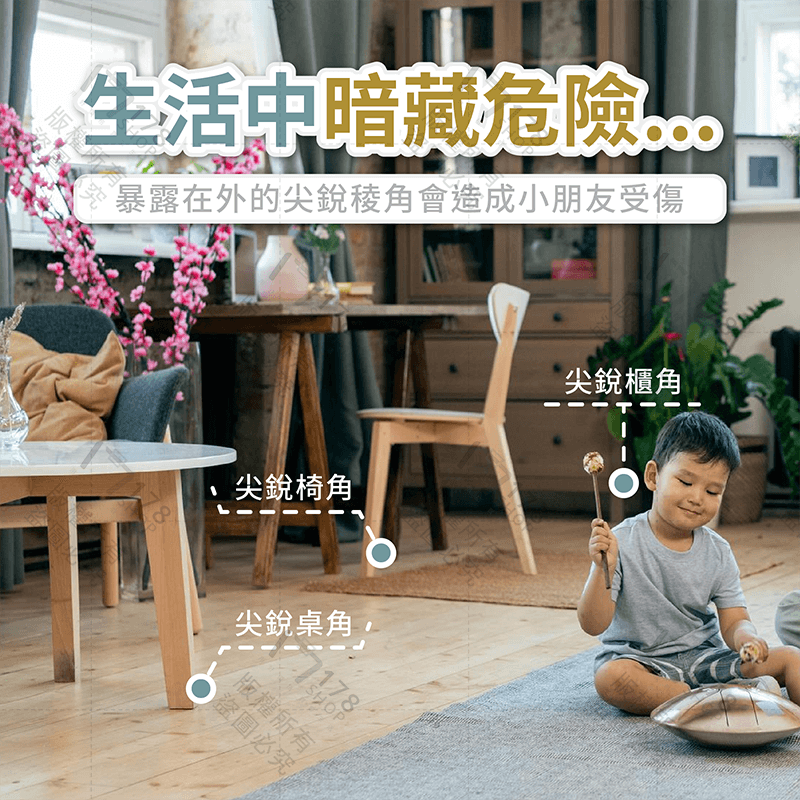 透明防撞角【178小舖】防撞角 防撞 防撞貼 桌腳防撞 桌角防撞 矽膠防撞 護角 邊角防撞 防撞桌角 桌角防撞貼 防護角-細節圖3