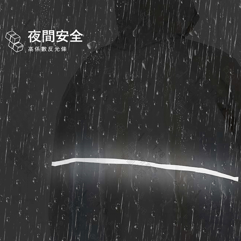 雙龍牌 方塊反光安全雨衣【178小舖】雨衣 一件式雨衣 輕便雨衣 加厚雨衣 成人雨衣 輕量雨衣 太空雨衣 厚輕便雨衣-細節圖4