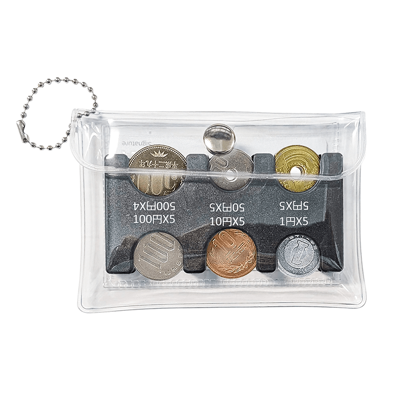 日幣零錢包組-黑色(零錢夾+透明包)