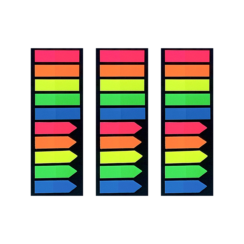 (3入)標籤貼(5色200張)