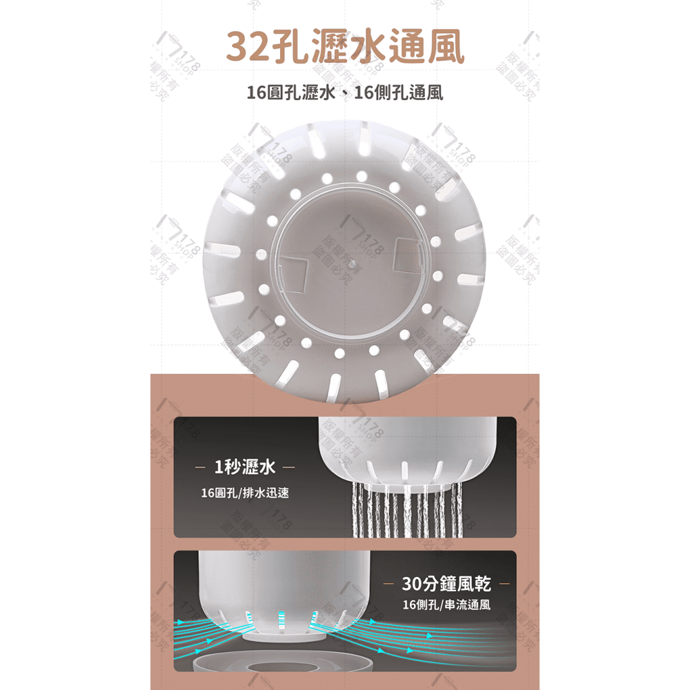 餐具瀝水置物架 5格收納【178小舖】筷子瀝水架 筷子收納架 瀝水架 餐具瀝水架 餐具收納 瀝水籃 筷子捅 廚房收納-細節圖5