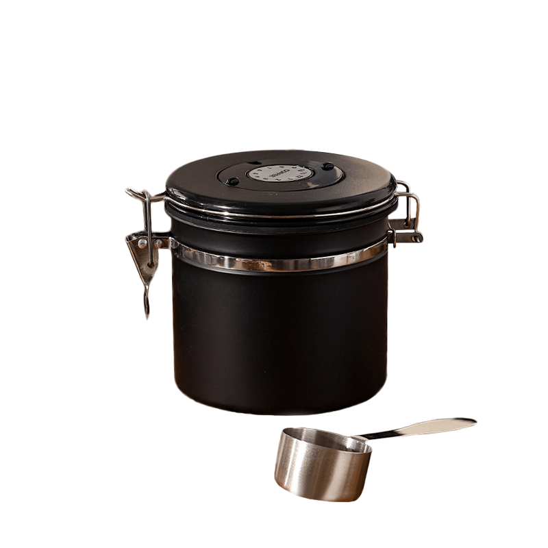 不鏽鋼密封罐 贈豆勺【178小舖】咖啡豆密封罐 儲物罐 咖啡密封罐 咖啡豆罐 密封罐 保鮮罐 茶葉罐 真空密封罐-規格圖9