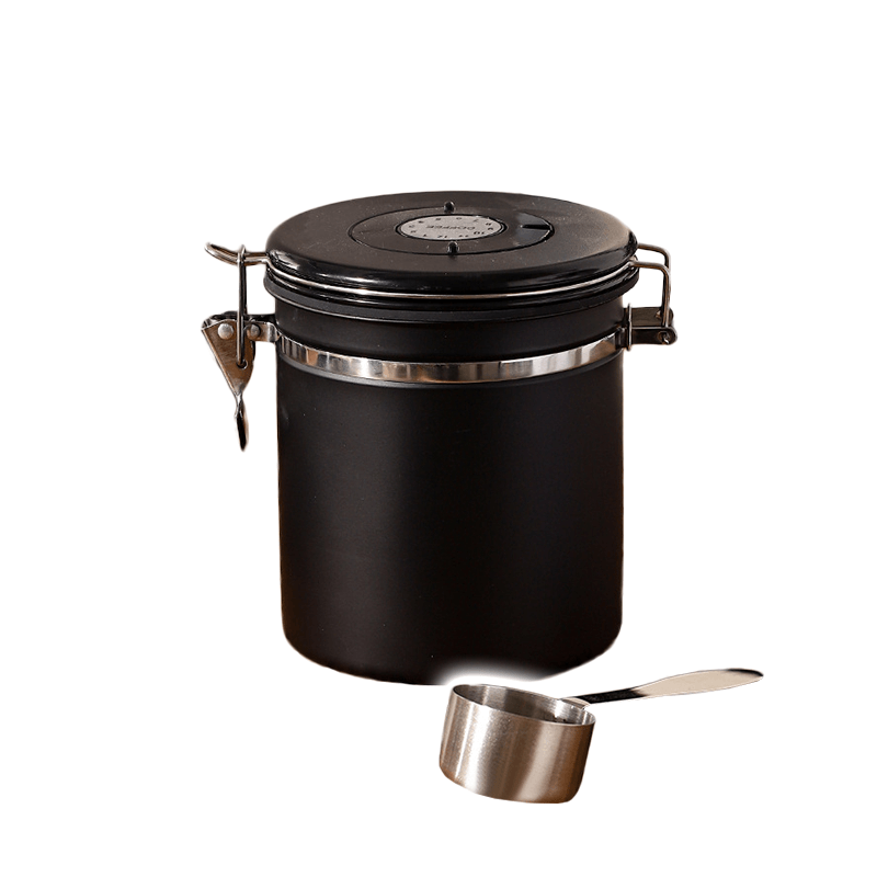 不鏽鋼密封罐 贈豆勺【178小舖】咖啡豆密封罐 儲物罐 咖啡密封罐 咖啡豆罐 密封罐 保鮮罐 茶葉罐 真空密封罐-規格圖9