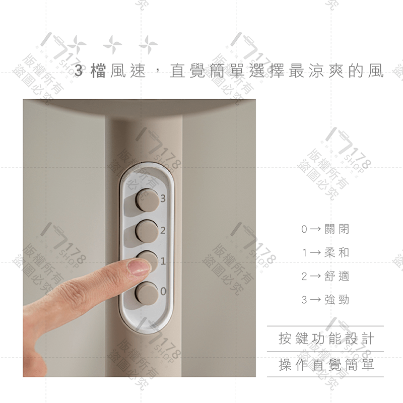 KINYO 機械式直立循環電風扇 12吋【178小舖】電風扇 循環扇 直立風扇 靜音風扇 風扇 循環立扇 渦流空氣循環扇-細節圖6