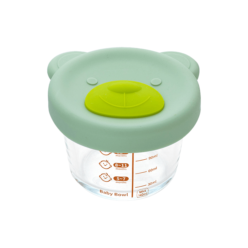 圓形-綠色-140ml-矽膠蓋