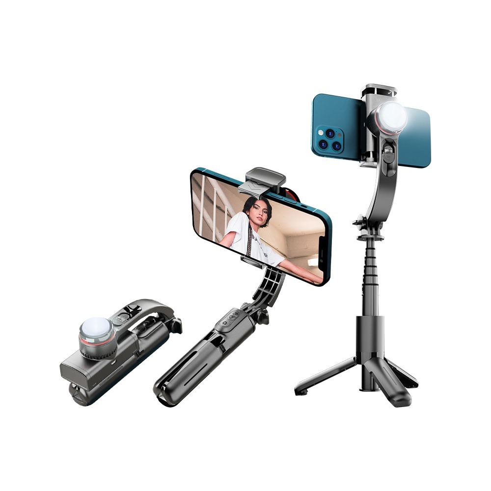 L18 單軸自拍穩定器 防抖防震 自帶補光燈【178小舖】藍牙自拍桿 單軸自拍桿 防抖自拍棒 雲台穩定器 補光直播架-細節圖2