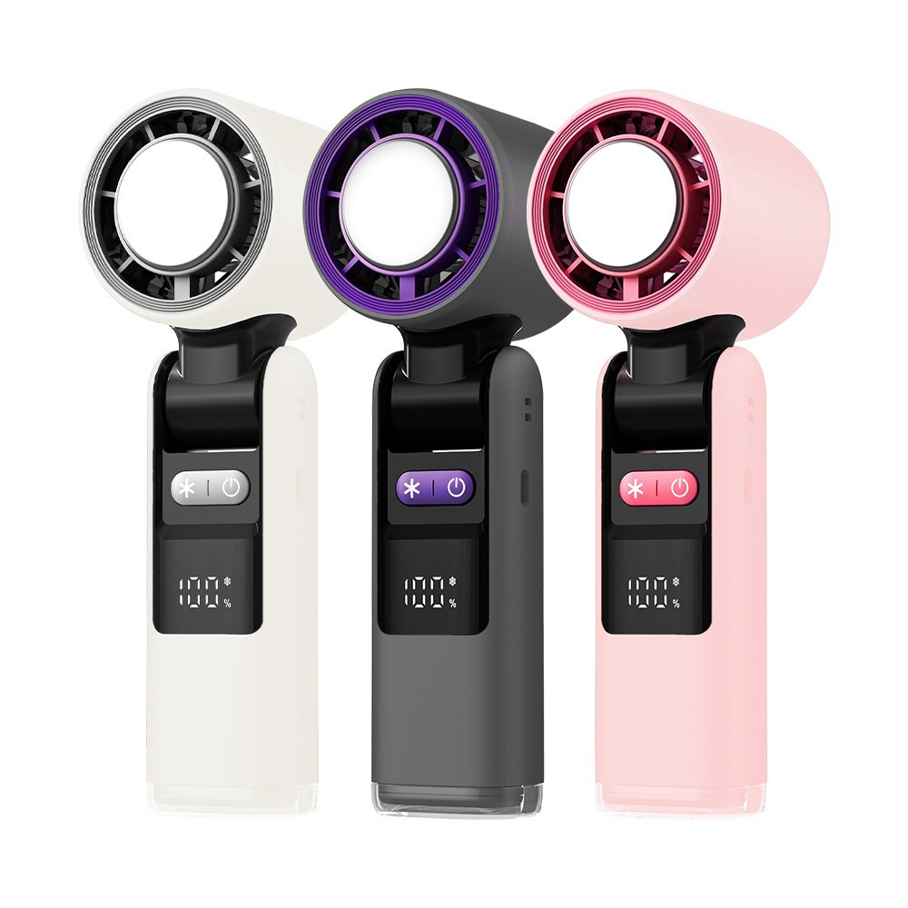 折疊式數顯冰敷風扇 199段風速 4000mAh【178小舖】半導體製冷風扇 手持風扇 隨身風扇 製冷風扇 爆冰風扇-細節圖2