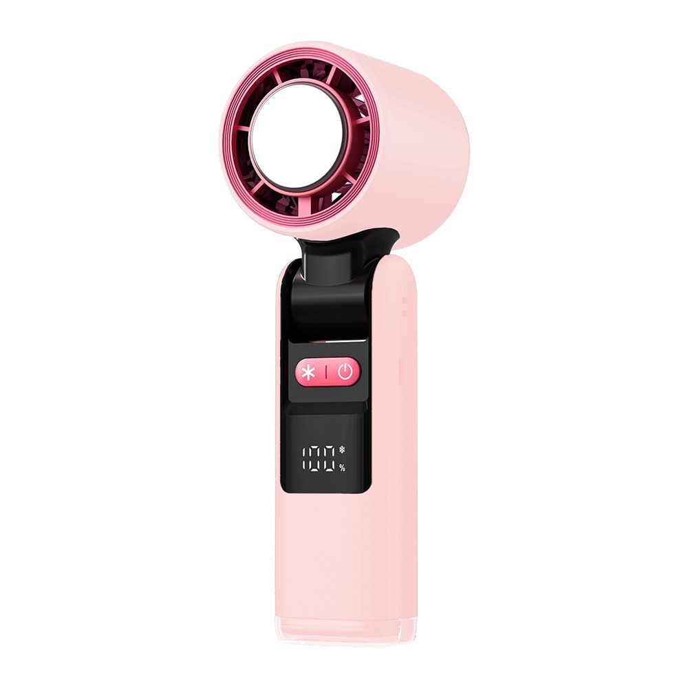 爆冰-數顯折疊帶手電筒-粉-199段風速