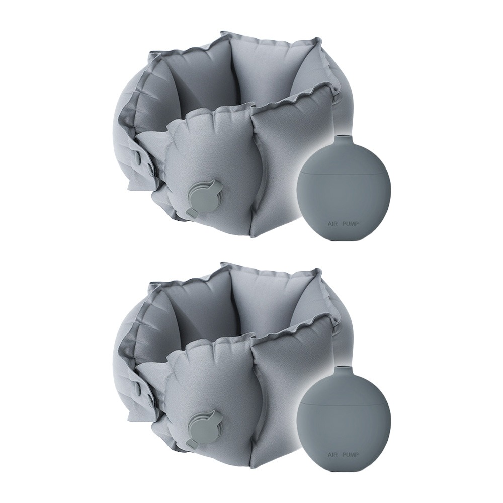 口袋氣囊枕 10秒快速充氣 可收納旅行頸枕【178小舖】護頸枕 午睡枕 午休枕 飛機枕 U型枕 充氣頸枕 旅行頸枕-規格圖9