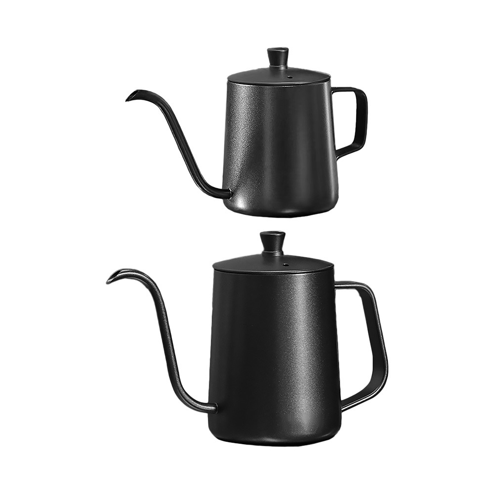 咖啡手沖壺【178小舖】304不鏽鋼 細口壺 掛耳手沖 鐵氟龍不沾 露營咖啡壺 迷你手沖壺 長嘴壺 90度注水 黑色質感-細節圖2