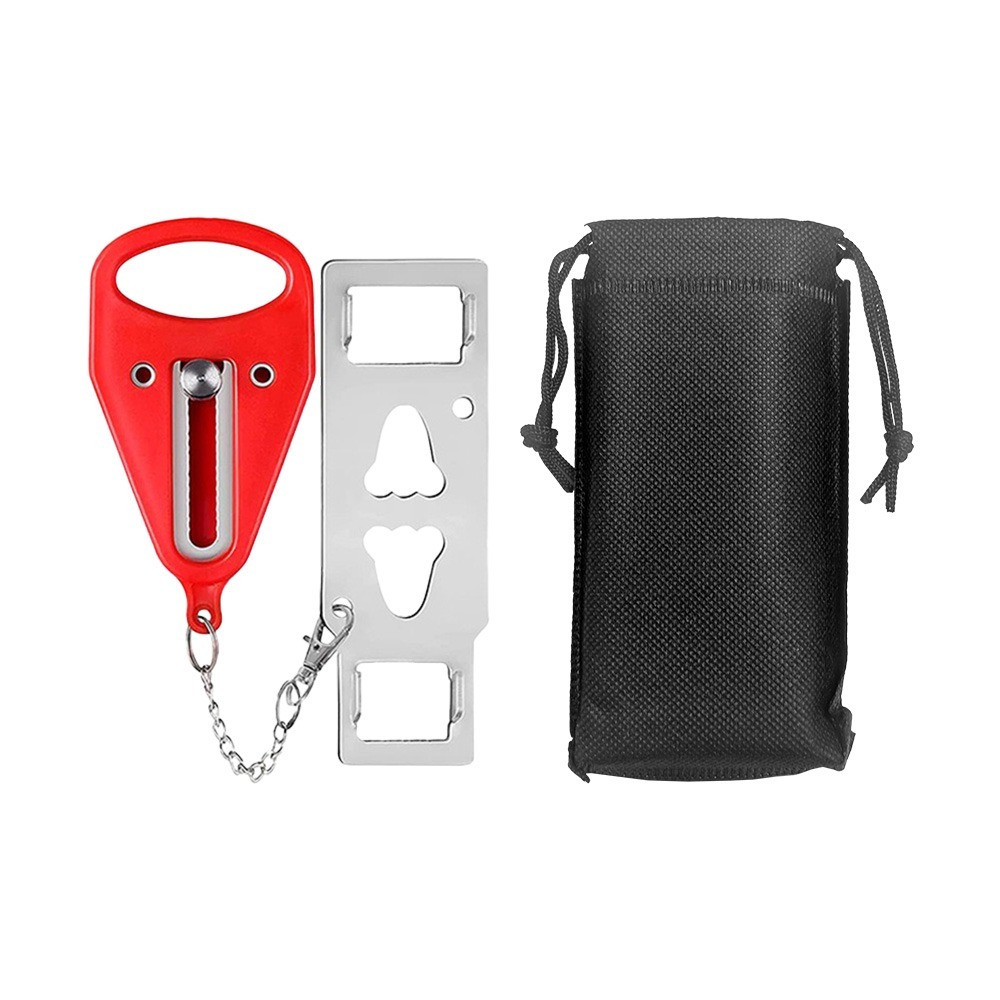 安全門內鎖【178小舖】便攜式防盜鎖 阻門器 旅行門鎖 飯店鎖 租屋防狼神器 頂門器 內開門 獨居必備 門窗鎖 租屋必備-規格圖9