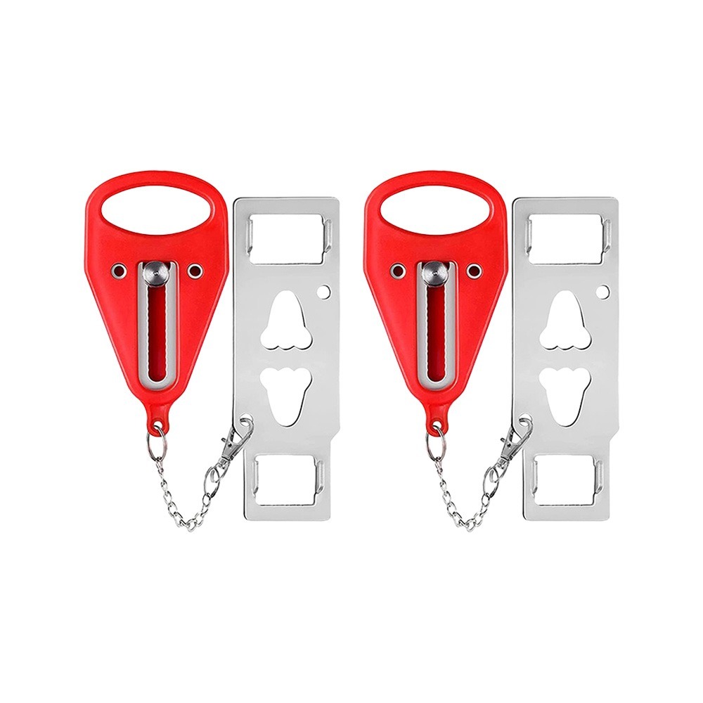 安全門內鎖【178小舖】便攜式防盜鎖 阻門器 旅行門鎖 飯店鎖 租屋防狼神器 頂門器 內開門 獨居必備 門窗鎖 租屋必備-規格圖9