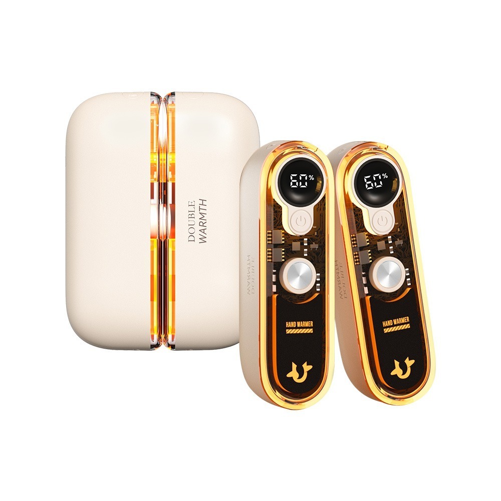 掛脖數顯磁吸暖手寶 炫彩氛圍燈【178小舖】電暖蛋 超長續航 雙面發熱 速熱暖手寶 充電暖暖包 分體式暖手寶 暖暖包-細節圖2