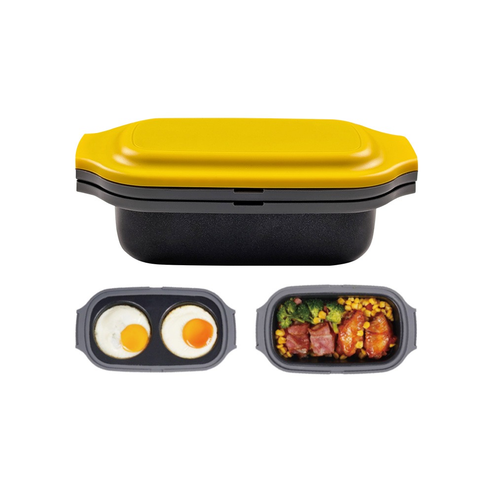 微波爐烤盤 日本熱銷【178小舖】微波烤盤 雙層 煎烤盤 蒸煮鍋 煎蛋 微波爐煎烤盤 懶人料理 烤魚 可煮飯 便當盒-細節圖2