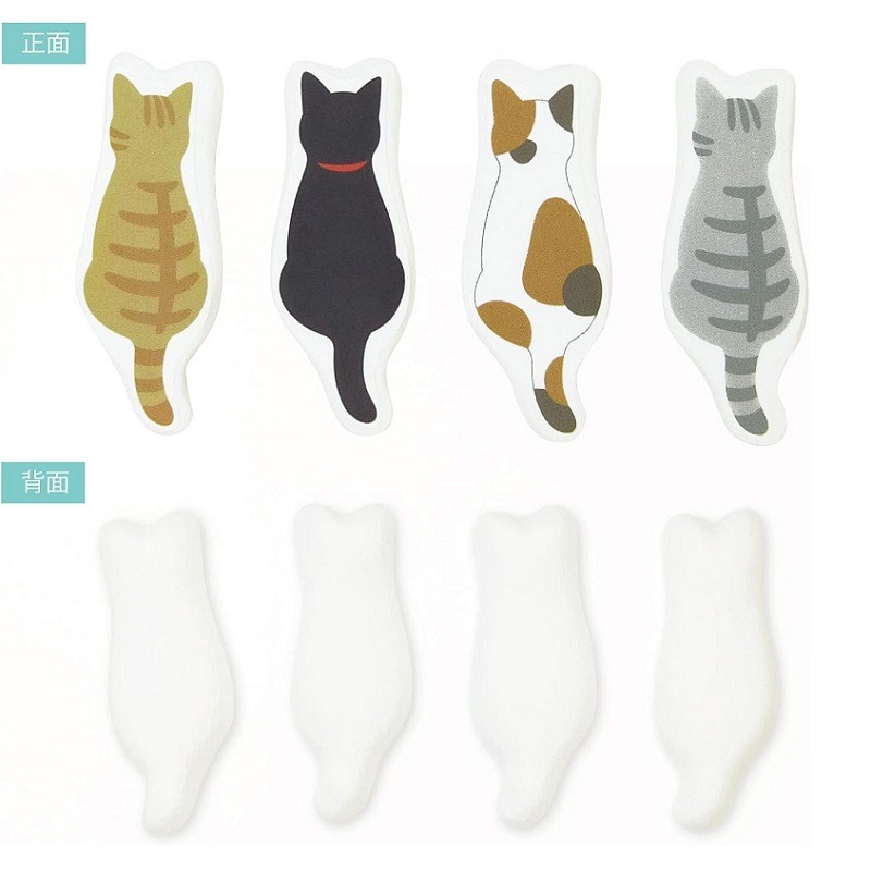 SARALICA 貓咪背影 矽膠材質 乾燥劑 乾燥塊 四入 日本製-細節圖5