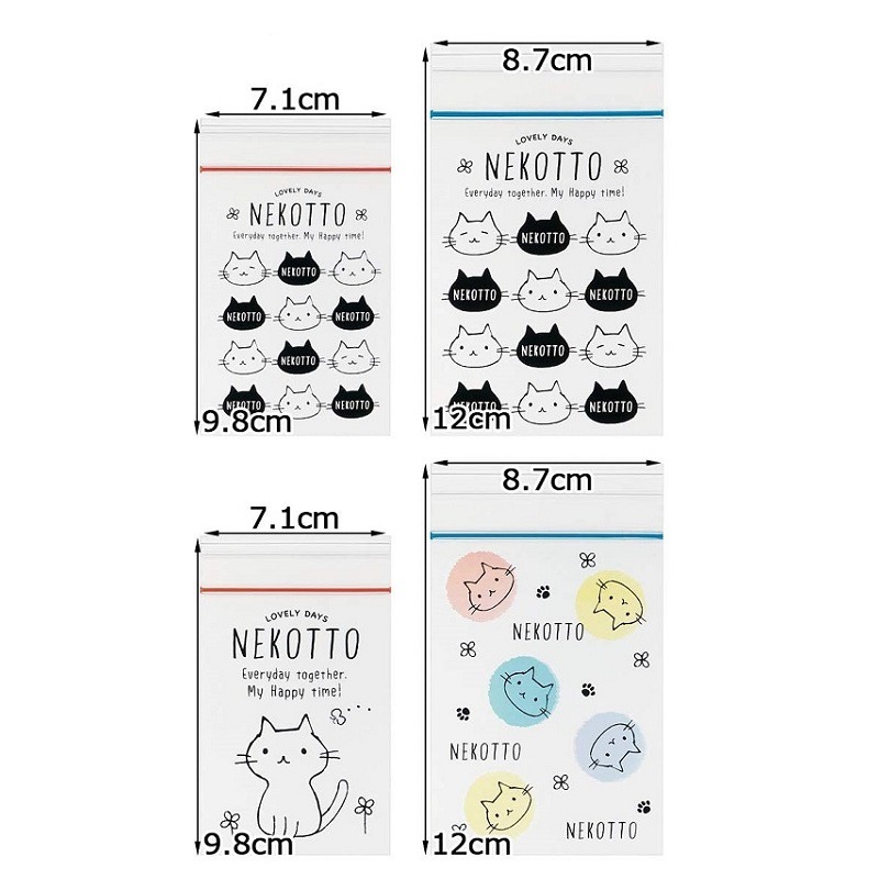 黑貓 NEKOTTO 夾鏈袋 收納袋 每款2尺寸 方便收納-細節圖2