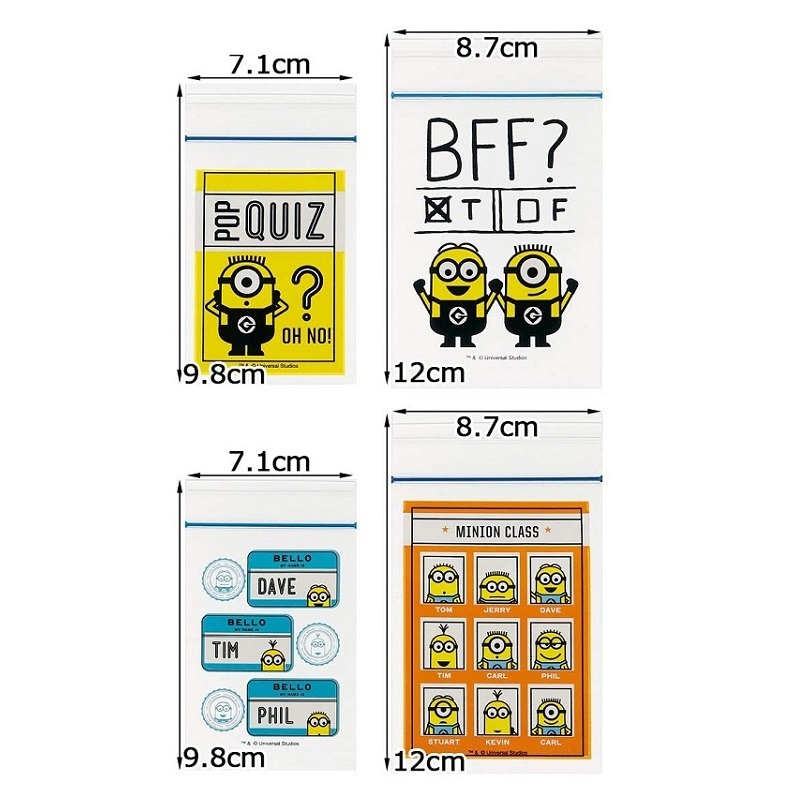 小小兵 小黃人 夾鏈袋 收納袋 每款2尺寸 方便收納-細節圖2