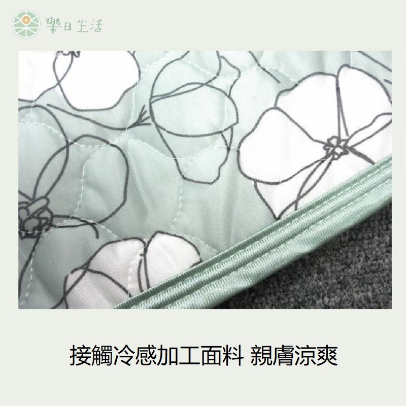 【接触冷感】清新花卉圖案 枕墊 枕套-細節圖3