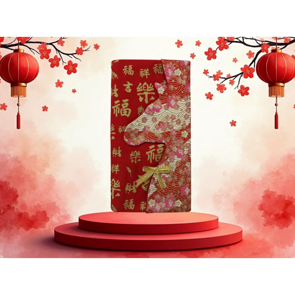 【質感手作】馬年紅包袋 - 布製造型紅包，獨特設計，質感爆棚！2026馬年造型創意手作布紅包袋-規格圖6