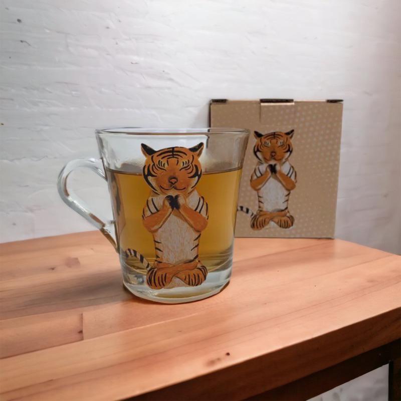 【快速出貨+附紙本發票】Non Souci Animal Life 系列  朝隈俊男  祈 老虎玻璃杯 研達-細節圖2