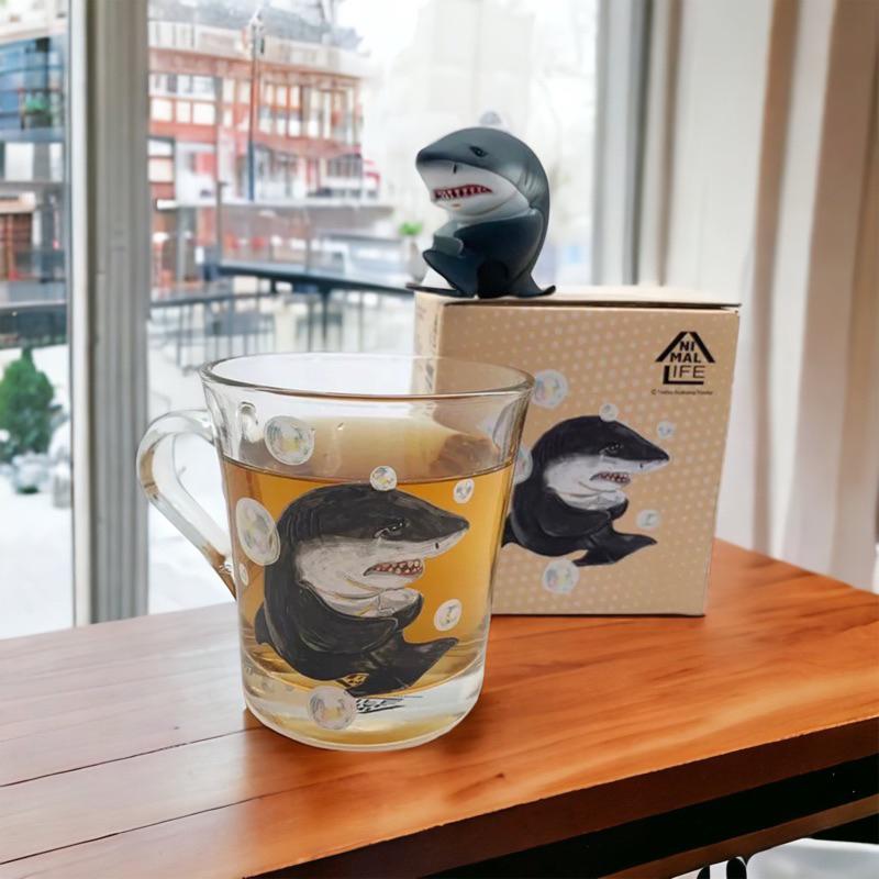 【快速出貨+附紙本發票】Non Souci  Animal Life 系列  朝隈俊男 把手杯 祈 鯊魚玻璃杯 研達-細節圖2