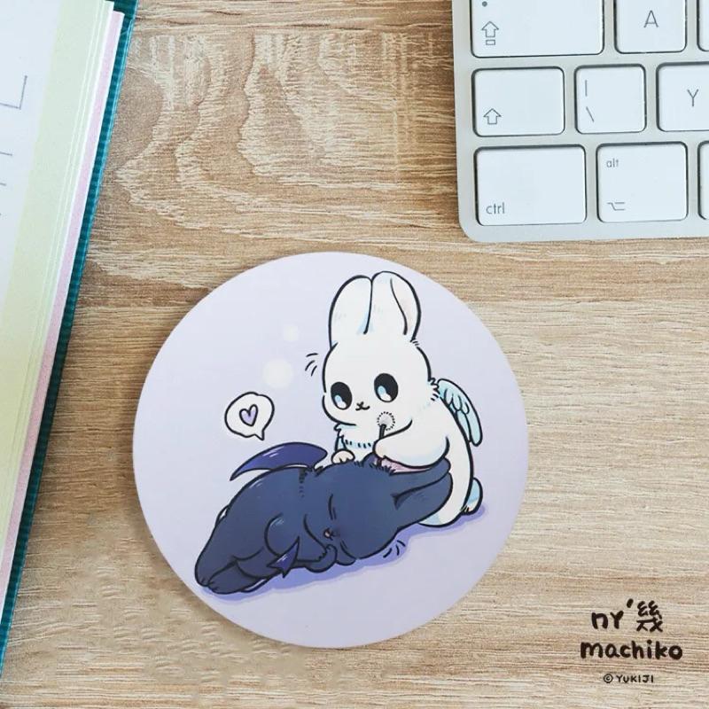 【快速出貨+附紙本發票】Non Souci  ㄇㄚˊ幾兔-天使＆惡魔兔吸水杯墊 [共2款可選擇] 研達-細節圖6