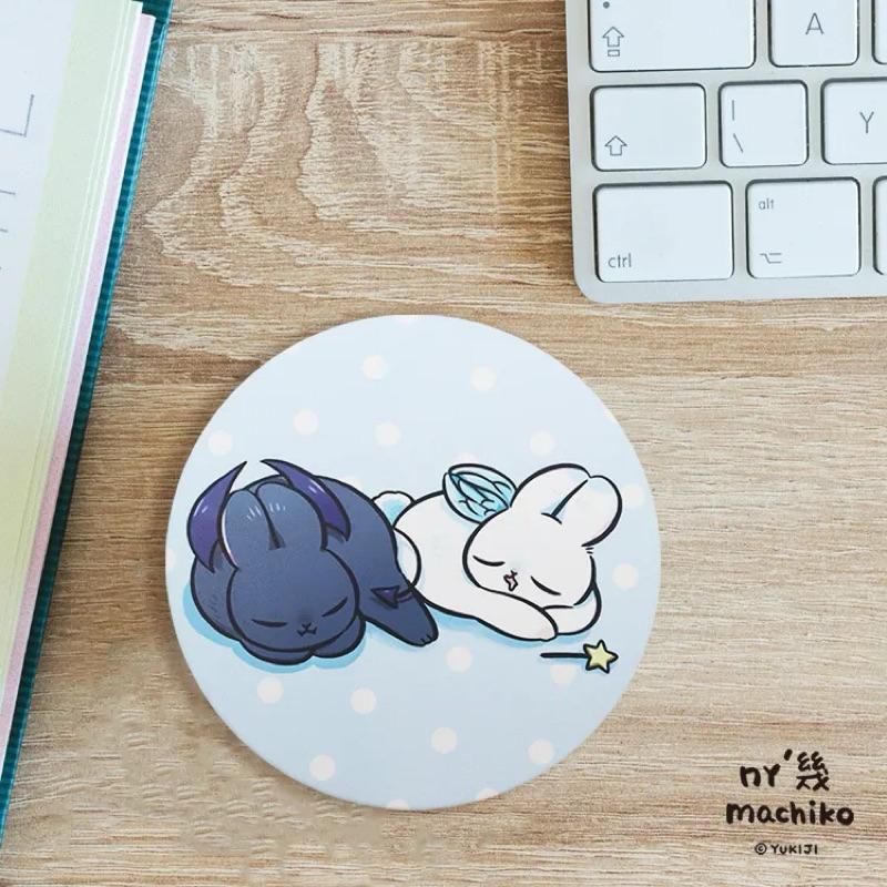 【快速出貨+附紙本發票】Non Souci  ㄇㄚˊ幾兔-天使＆惡魔兔吸水杯墊 [共2款可選擇] 研達-細節圖7