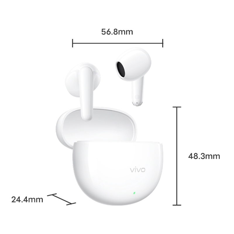 vivo TWS A4 真無線藍牙耳機 (鵝羽白)｜輕盈配戴、長效續航、深度降噪、Hi-Fi 音質、快速連接-細節圖2