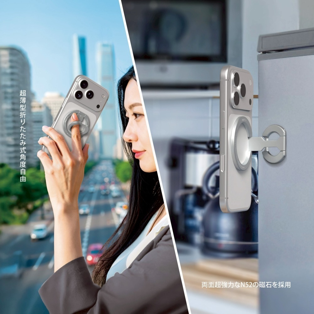 ONPRO Ring 2in1 磁吸指環支架｜指環扣、手機支架、強磁對位、金屬質感、輕薄便攜-細節圖5