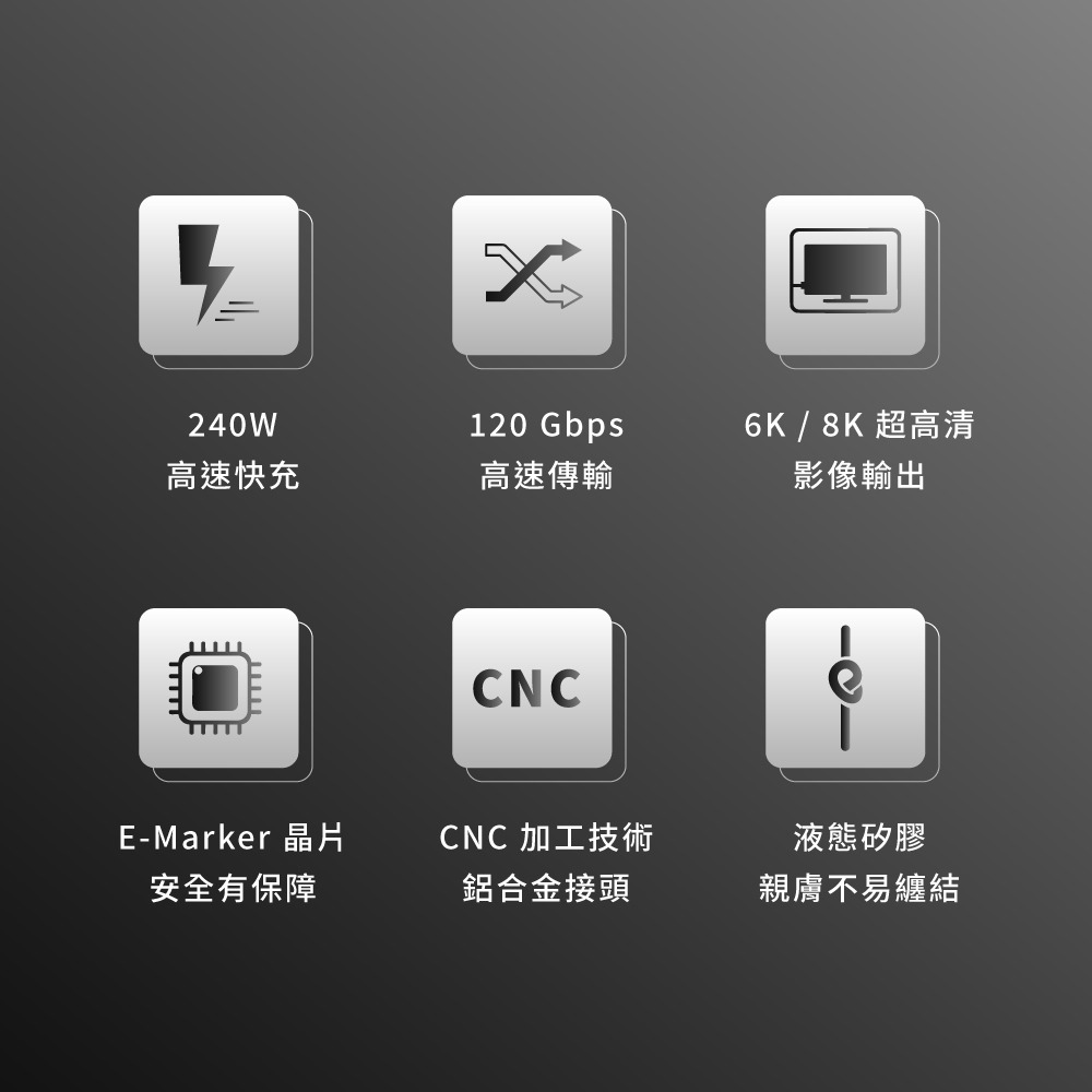 Allite Max Cable閃速快充線 (1m)｜兼容Thunderbolt 5、極速傳輸、數據影音全能-細節圖5