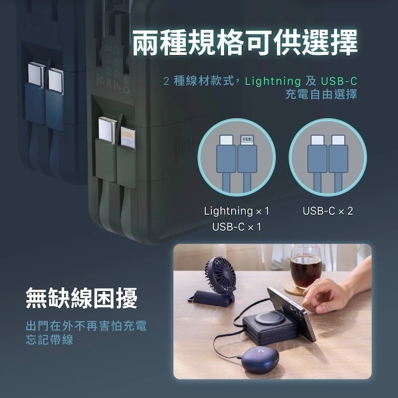 ADAM GRAVITY X5 15000mAh｜五合一磁吸行動電源、可上飛機、雙快充設計、旅行必備、隨行隨充 C+C黑-細節圖5