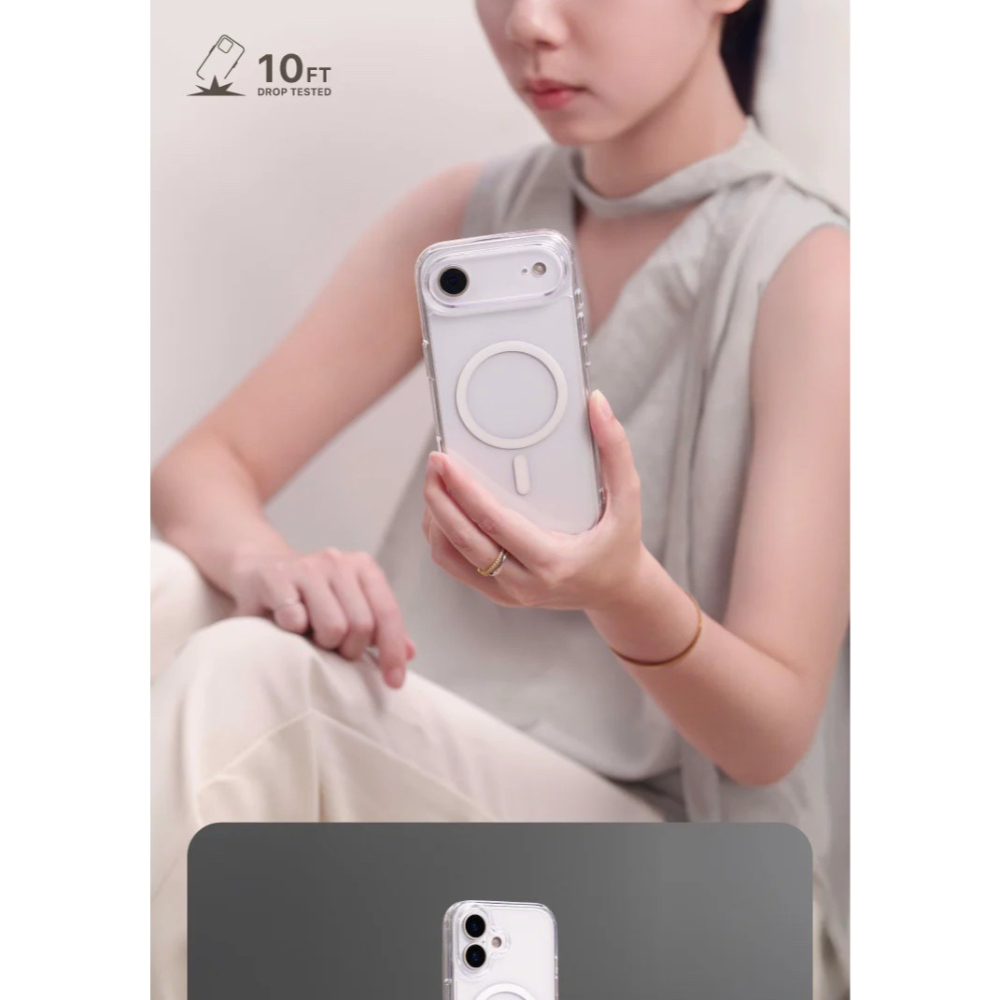 UNIQ iPhone Air Clearvue 磁吸殼｜相機按鈕開孔、雙料防摔、持久抗黃、MagSafe-細節圖6