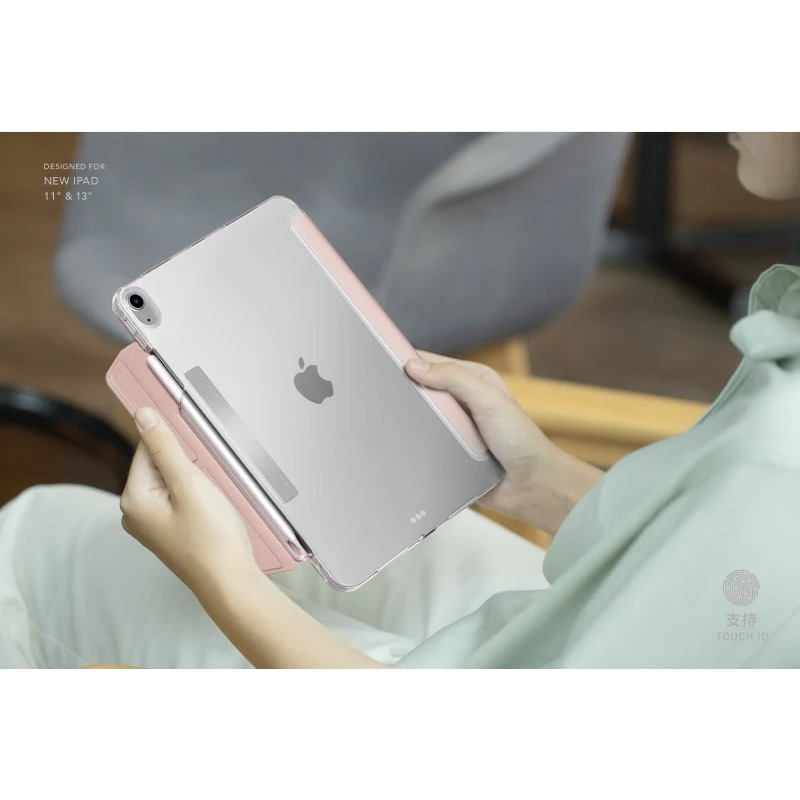UNIQ Camden Click 磁吸保護套｜iPad Air 11吋 (M2/M3) 通用、極簡透明 灰色-細節圖7