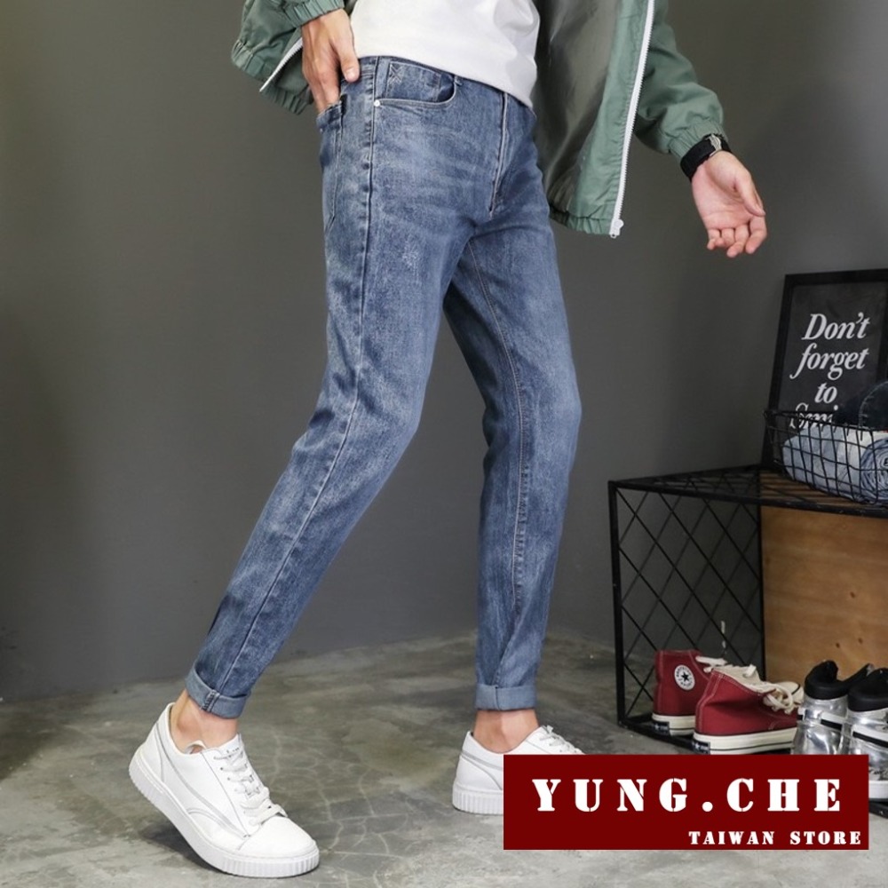 [好評促銷]牛仔褲男 彈性牛仔褲 彈力牛仔褲  28-38碼 修身牛仔褲  男生牛仔褲 男牛仔褲 Vol.7055-細節圖7