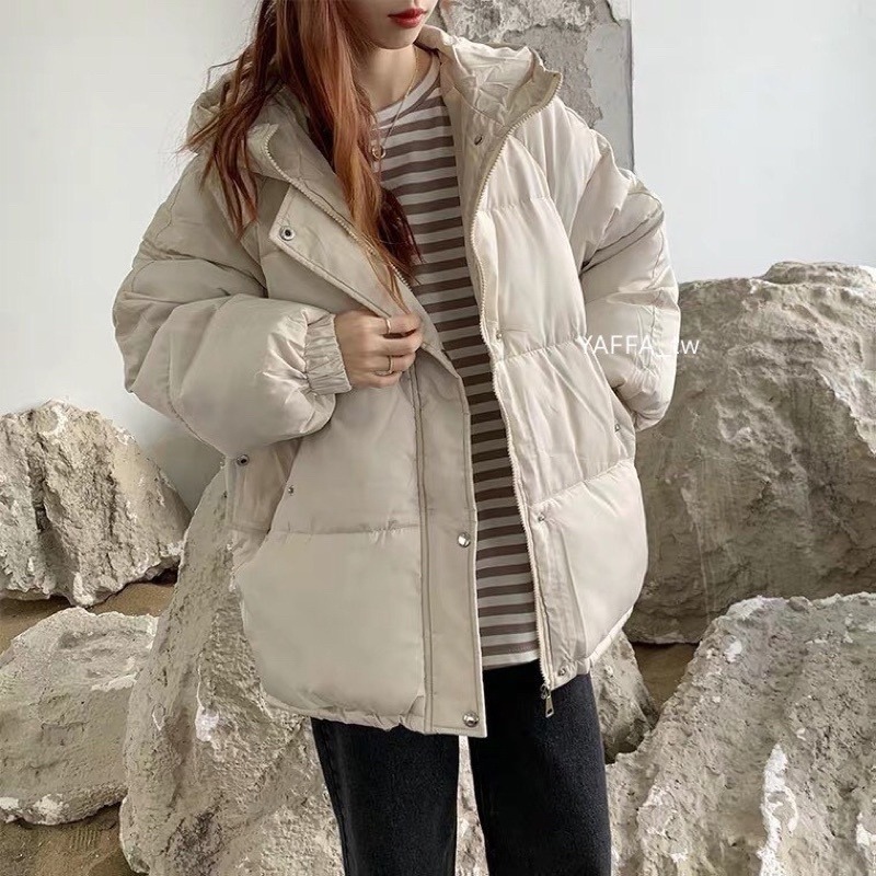 YAFFA韓國連帽麵包羽絨外套 零下鋪棉保暖厚外套 羽絨外套 防潑水外套 連帽保暖外套 加厚麵包外套 情侶款外套-細節圖6