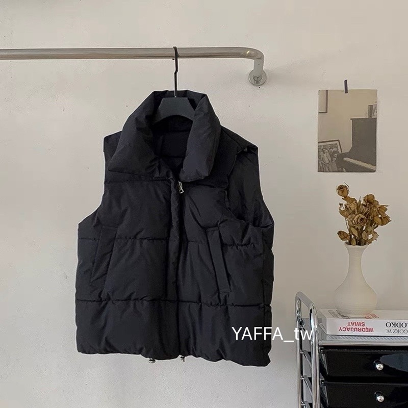 快速出現貨YAFFA韓國保暖鋪棉防風背心外套 鋪棉保暖羽絨背心 立領背心 防潑水背心 立領鋪棉背心 麵包背心 厚背心外套-規格圖9