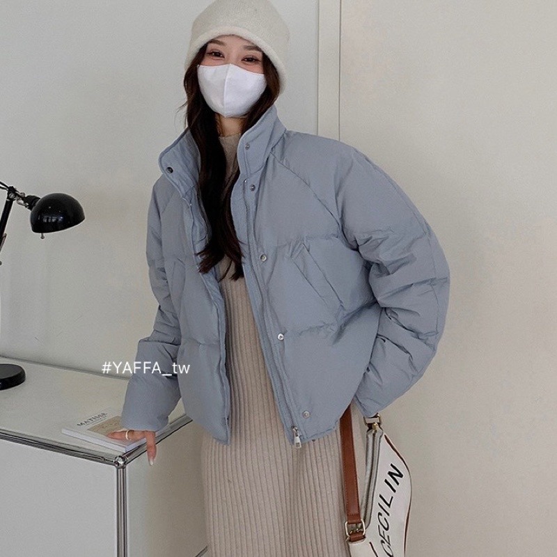 輕量保暖❗️韓國小個子短版麵包衣外套 輕量羽絨棉外套 鋪棉保暖厚外套 羽絨外套 防潑水外套 無帽外套 加厚外套 短版外套-規格圖9